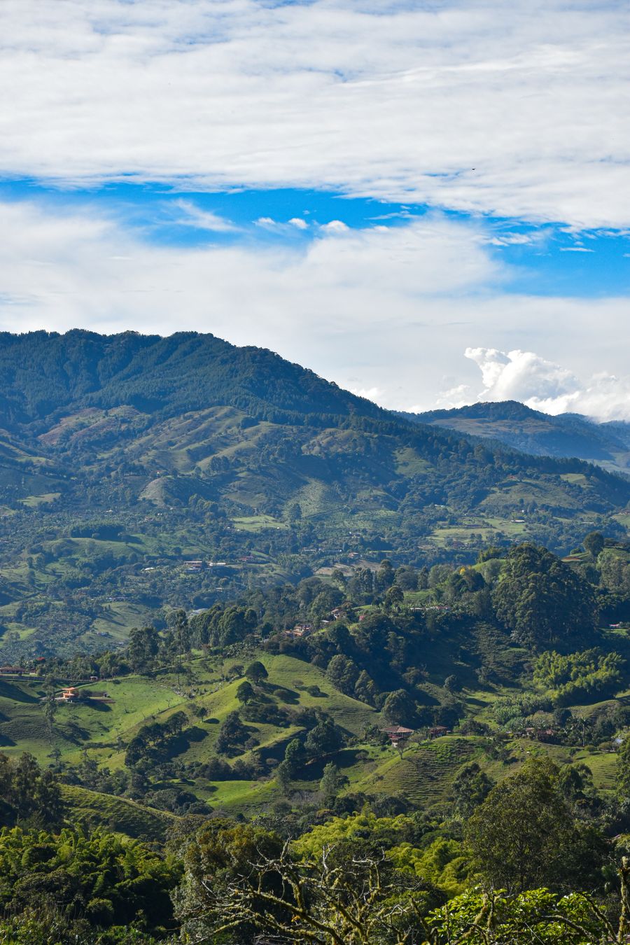Montañas verdes de Antioquia, Colombia